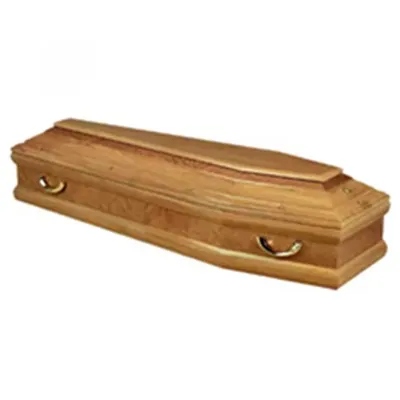 Urna de latón macizo con ataúd de madera