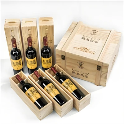 Caja de regalo de vino de madera